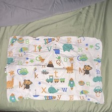 Alphabet and Animal Theme toddler pillow case, White Multicolor, Unisex