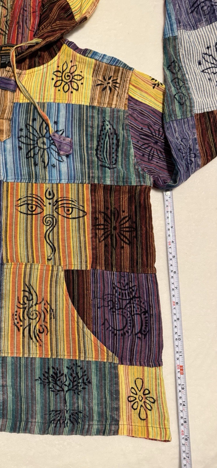 Rising International Multicolor Patchwork 100% Co… - image 6