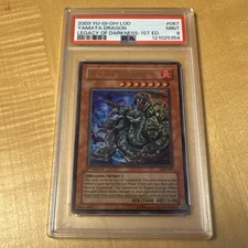 YUGIOH!  Yamata Dragon LOD-067 Ultra Rare 1st Edition PSA 9 MINT New Cert