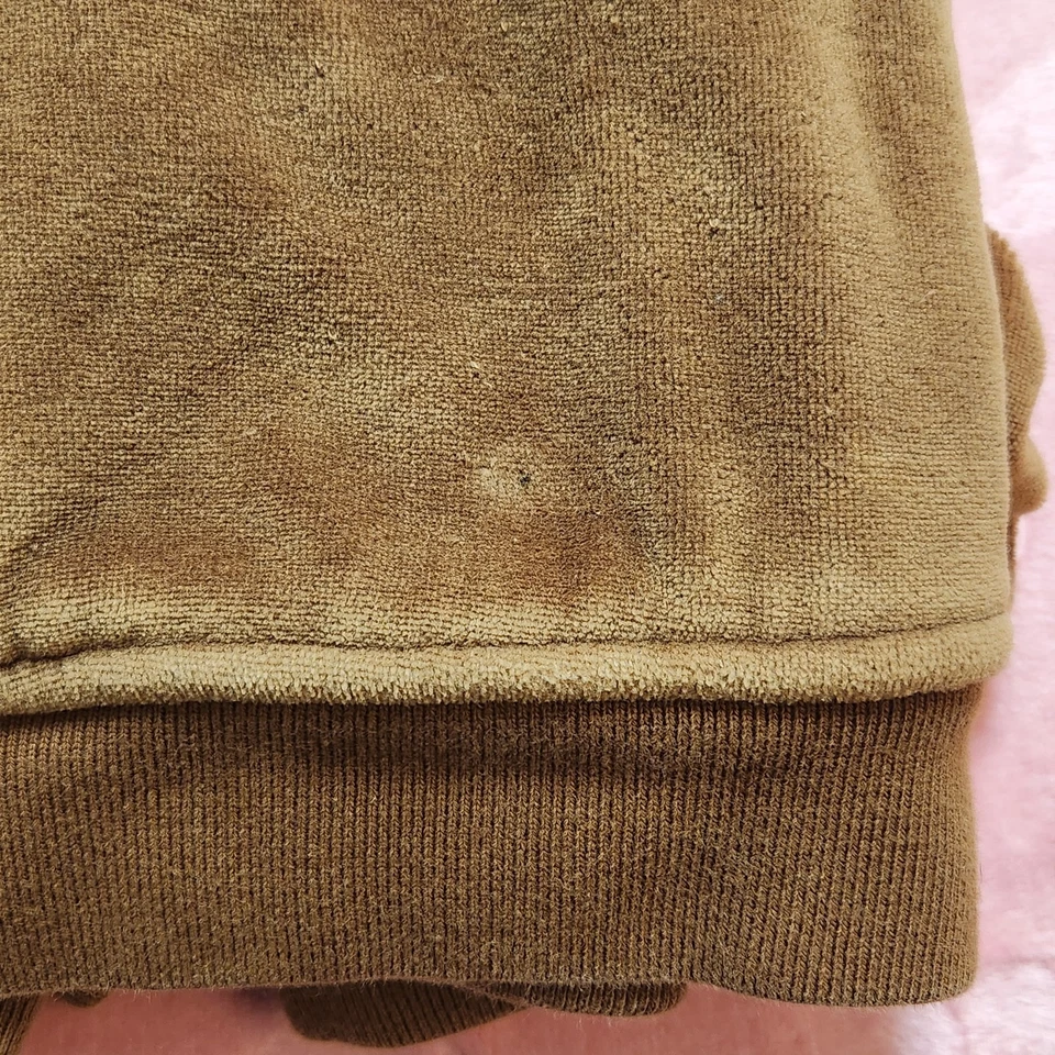 Sean John Velour Zip Jacket Brown L (16/18) Y2K Streetwear Hip Hop Track Jacket - Image 2 of 4