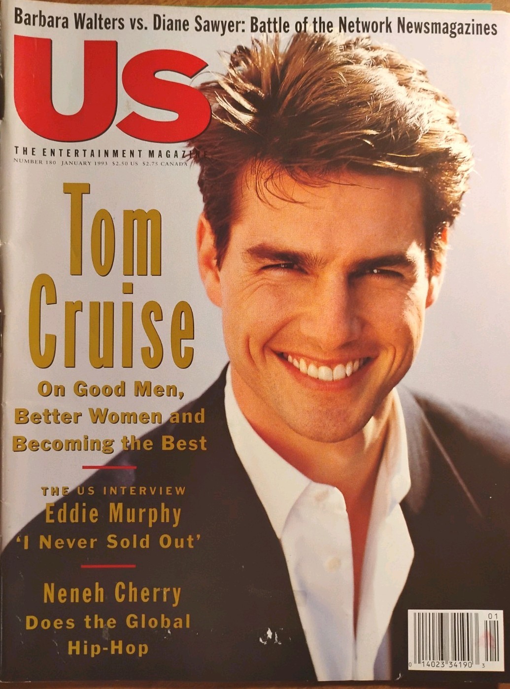 US Magazine #180 January 1993 Tom Cruise Cover+ Eddie Murphy, Brendan Fraser