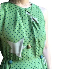 Anthropologie Girls from Savoy Women’s 2 Green Silk Twinkle Twinkle Star Dress