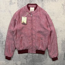 Frederik Anderson Copenhagen Cotton Bomber Jacket Men’s Medium Red BNWT