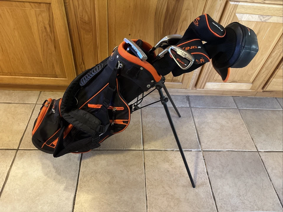 LH Cobra King Junior JR Golf Set 7 Club Driver 3W 5H 7-9-SW Putter Stand Bag #M - Image 2 of 4