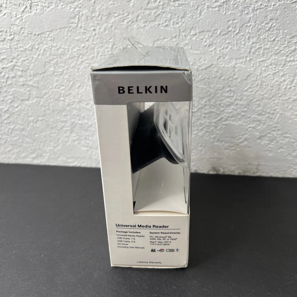 Belkin Universal Flashcard Media Reader - USB 2.0 - F4U003-WHT L20-33 SEALED - Image 3 of 4