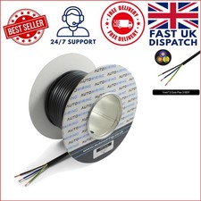 Flexible Black 3 Core PVC Cable 10 Rolls - Ideal for 240V Projects, 10M Length