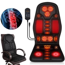 Massage Seat Cushion Heated Back Neck Body Massager Chair For Home Car Office
