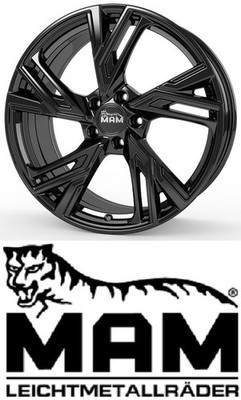 4x MAM RS5 8,5x19 5/108,0 ET45 Black Painted