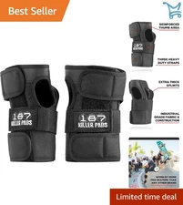 Wrist Guards Plastic Large Impact Protection Adjustable Fit for Skateboarding...