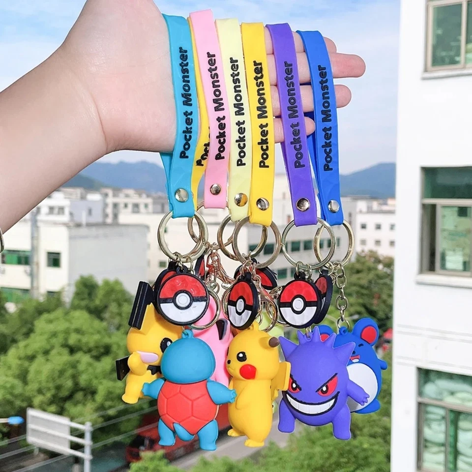 Pokemon 3D Bag Keychain Keyring Gift - Charmander Psyduck Jigglypuff Squirtle - Image 3 of 4