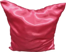 Princess Pink & Cream Satin Duo Memory Foam Throw Pillow/Bedroom Decor for Women