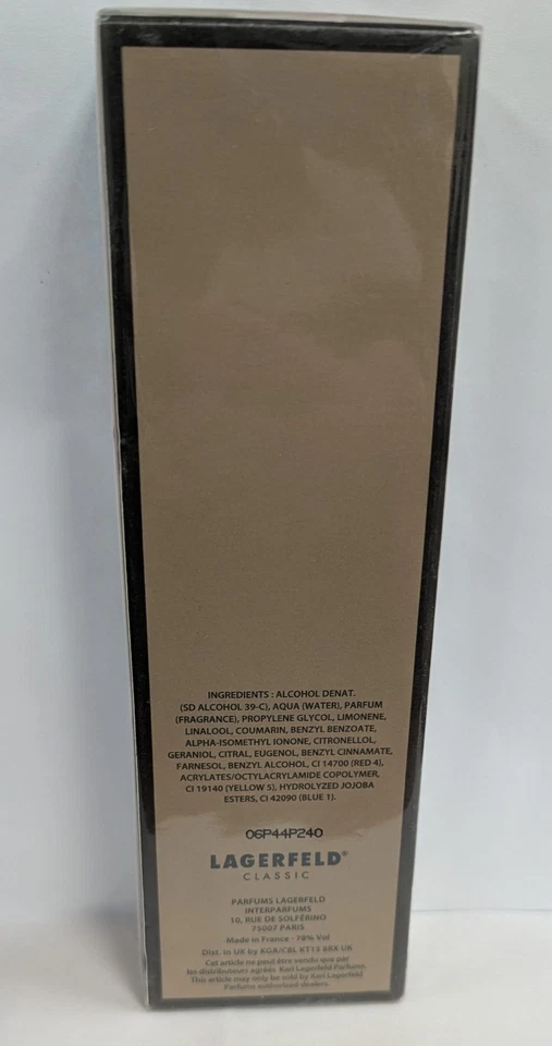 1 LAGERFELD CLASSIC PARA HOMBRE EAU DE TOILETTE SPRAY 3,3 FL OZ NUEVO EN CAJA SELLADA Foto 2 de 3