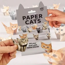 DIY Origami Cat Craft Kit - 50 Sheets Paper for Adults & Kids, Fold Cute Cat Fig