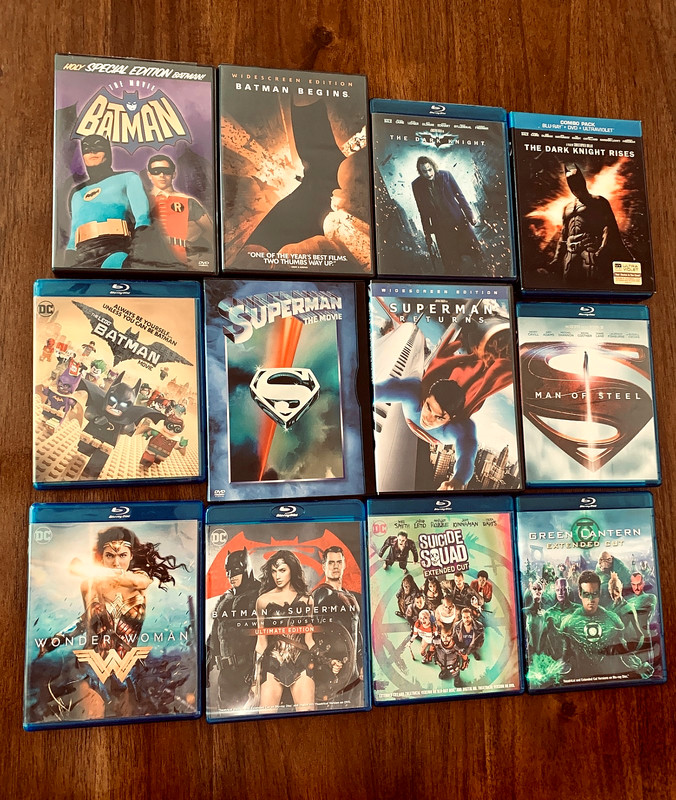 DC COMICS-LOT OF DVD/BLU-RAY MOVIES: Batman, Superman, Wonder Woman, and More!!