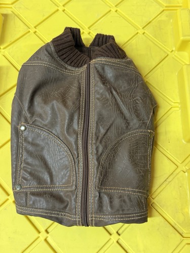 Max & Cocoa Cool Dog Leather Jacket Warm Winter Coat Small Dog