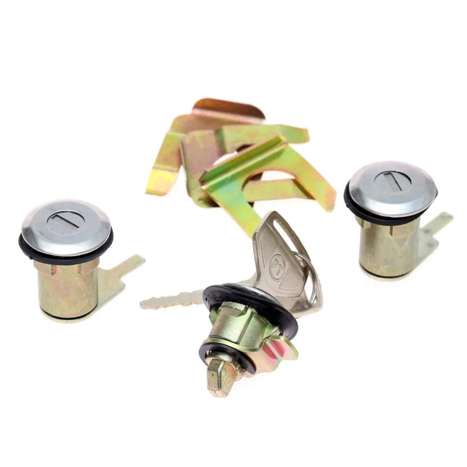 NUEVO JUEGO DE 3 CERRADURAS DE PUERTA TAPA DE COMBUSTIBLE GASOLINA PARA CAMIONETA DATSUN NISSAN 720 1980-1986 Foto 4 de 4