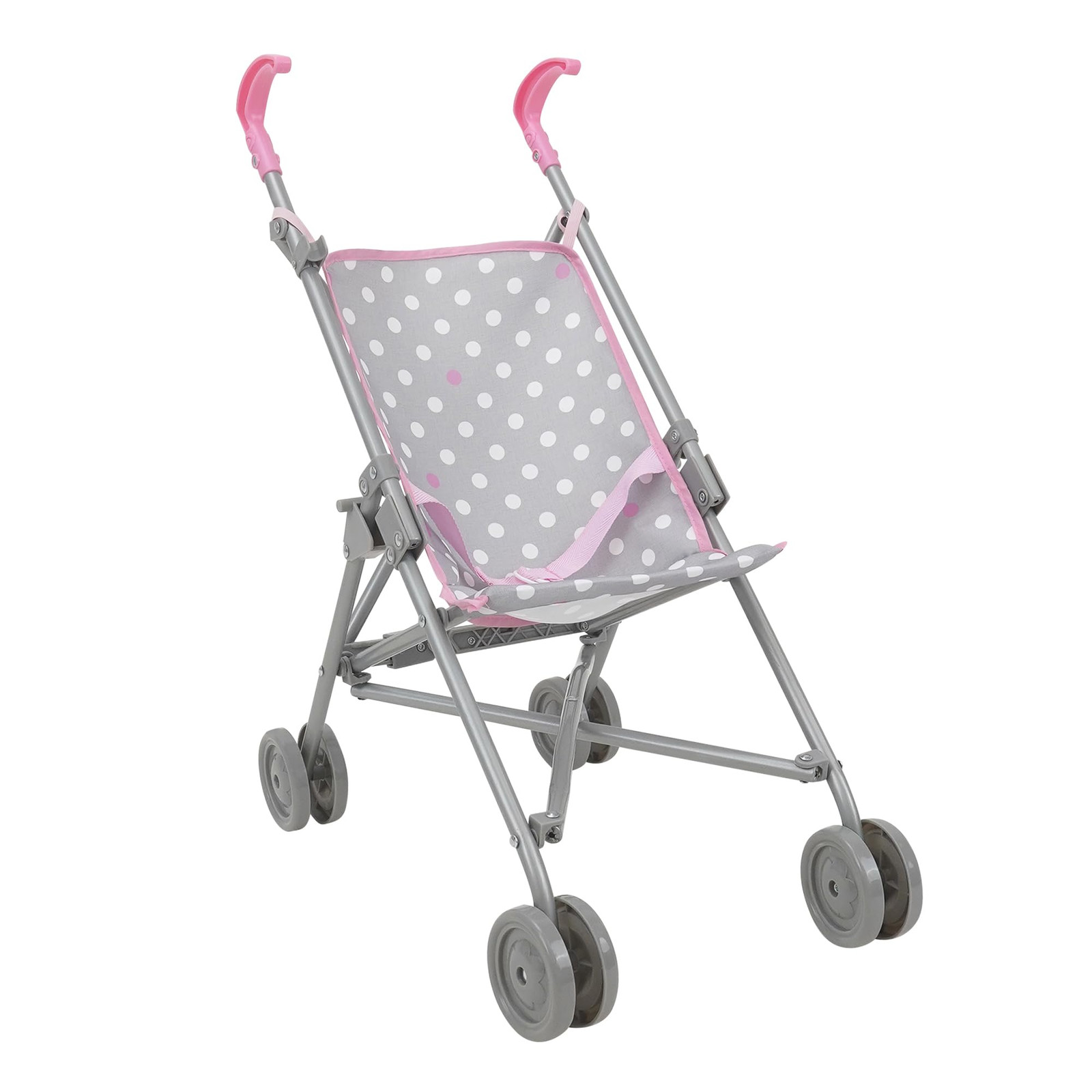 Crew: Cotton Candy Pink: Umbrella Doll Stroller - Pink, Grey, Polka Dot - for...