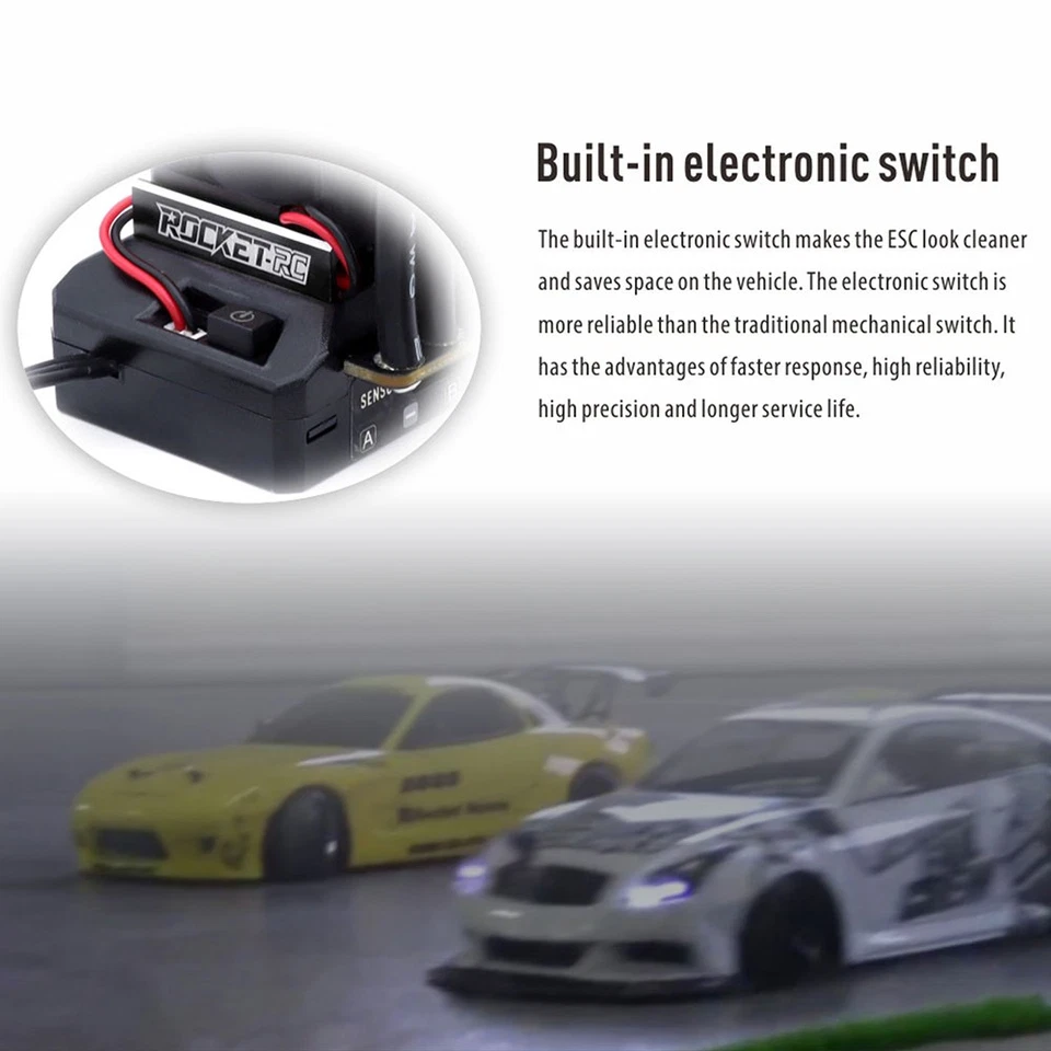 ROCKET-RC 130A Brushless Sensored ESC 6V/5A BEC For 1/10 Car 380/390/540 Motor - Image 3 of 4