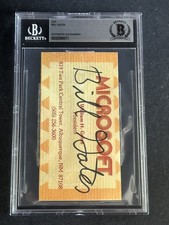Bill Gates Signed Jumbo Microsoft Business Card BAS Beckett Encapsulated AUTO