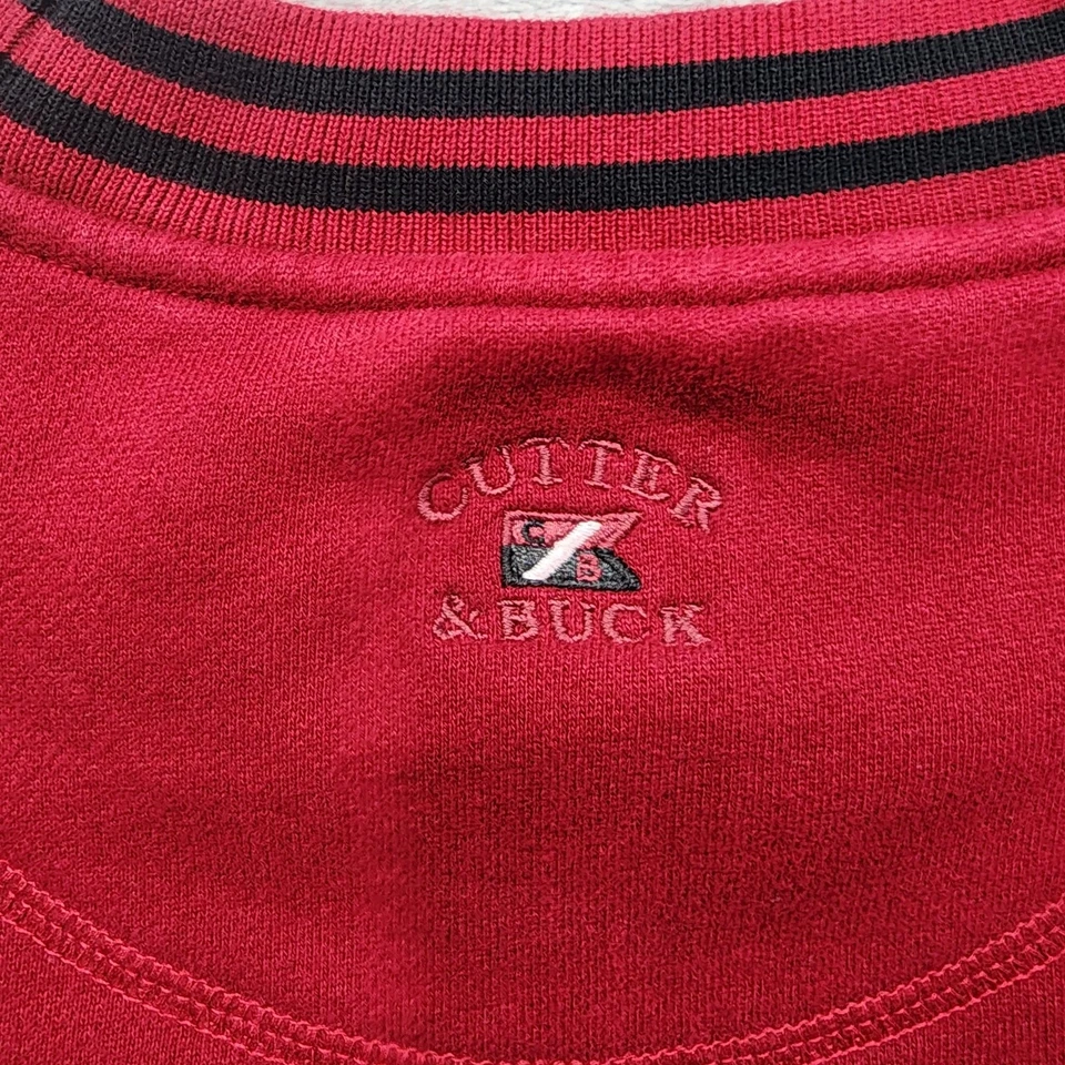 Vintage Cutter & Buck Sweatshirt Mens L Red Maroon WSU Cougars Pullover Sporty - Image 4 of 4