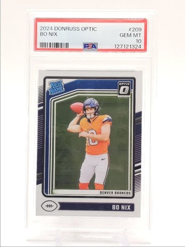 BO NIX 2024 DONRUSS OPTIC RATED ROOKIE FOOTBALL BRONCOS RC PSA 10 Q0004
