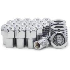 20 Lug Nuts 1/2 Chrome Dome Top Mag Nut .75 Shank Cragar Center Washers