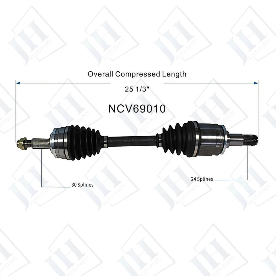 OE Front Pair Left Right CV Axle Shaft Set For 2006-2012 Toyota RAV4 V6 3.5L 4WD - Image 2 of 4