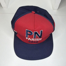 PN PARISH 0506 Red/Blue Snapback Baseball Cap...
