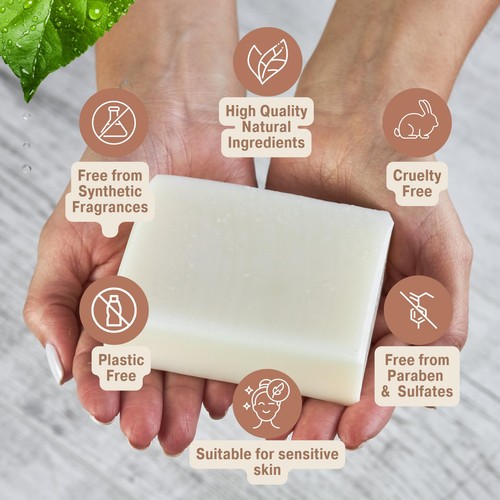 All Natural Bar Soap for Women & Men | Natural Soap | Unscented Soap | Natura... - Picture 9 of 9