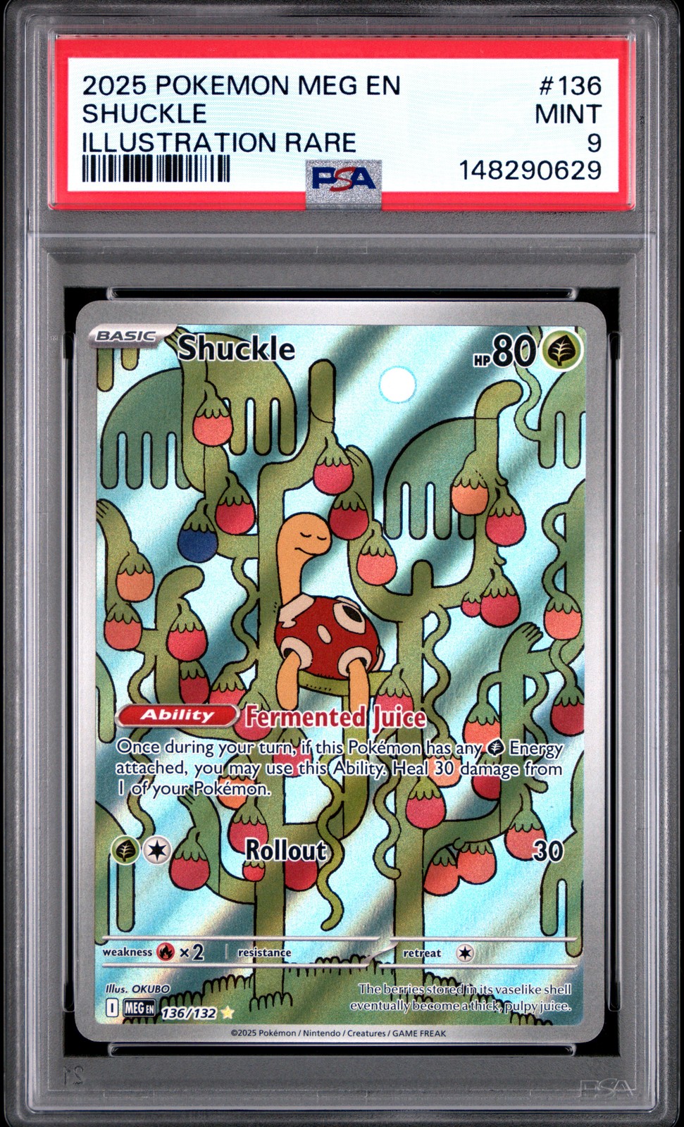 Pokemon Shuckle 136/132 Mega Evolution PSA 9