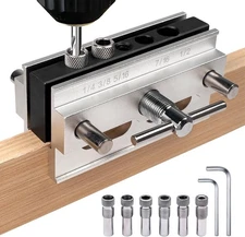 Dowel Jig 6Extra Length Self Centering Dowel Jig Kit with 6 Drill Guide Bushings