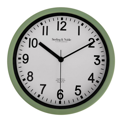 Mainstays Basic Indoor 8.78'' Sage Analog Round Modern Wall Clock