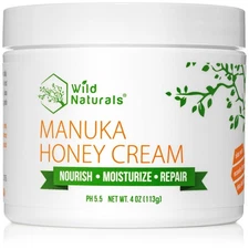 Wild Naturals Manuka Honey Healing Moisturizer Cream | Eczema Shingles Rashes