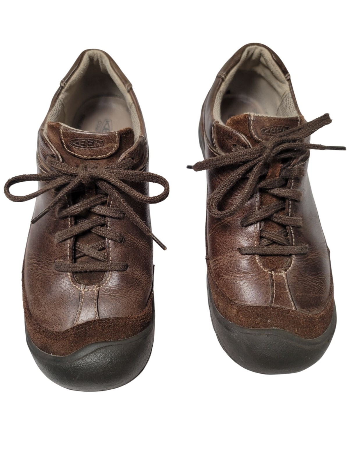 Keen Brown Leather & Suede Casual Shoes Size 8