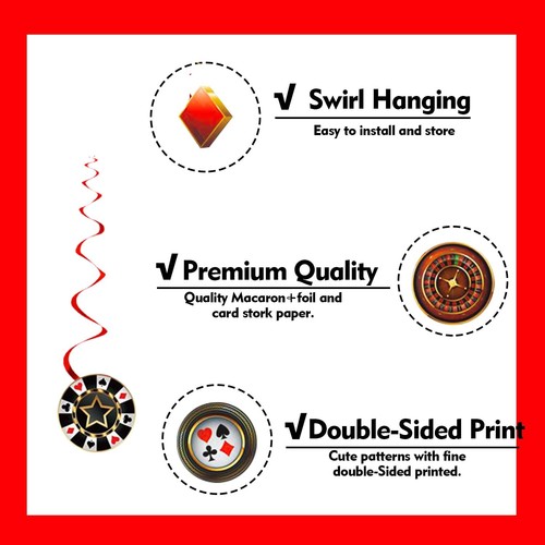 Casino Party Decorations Casino Theme Happy Birthday Banner Games Night Ceili... - Picture 2 of 6