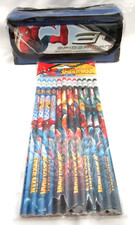 Unisex Spiderman3 Blue Pencil Case Pouch  12 Spiderman Character Pencils-New V3