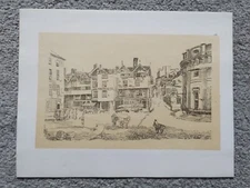 Market Place and part of Market Street, Manchester- Antique/Vintage Print - 1875