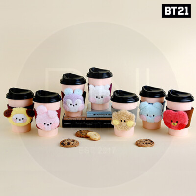 BTS BT21 Official Authentic Goods minini CUP Sleeve + Tracking Number