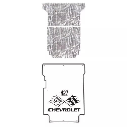 Hood Insulation Pad Heat Shield for 58-62 Chevy Corvette Under Cover, w/CEID-427