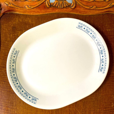 Vintage 1960s Corelle Rare Find Blue Flowers Pattern Fiberglass Serving Tray !!