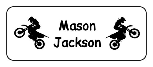 30 personalized dirt bike motorcycle name tag stickers tags ...