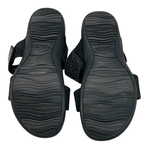 Vionic Samoa schwarze bequeme Freizeit-Slipper Pantoletten minimale Sandalen Damen 8 - Bild 12 von 15