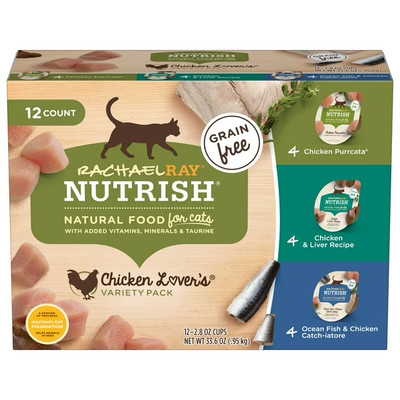 Rachael Ray Nutrish Chicken Lover's Grain-Free Wet Cat Food, 12 Count
