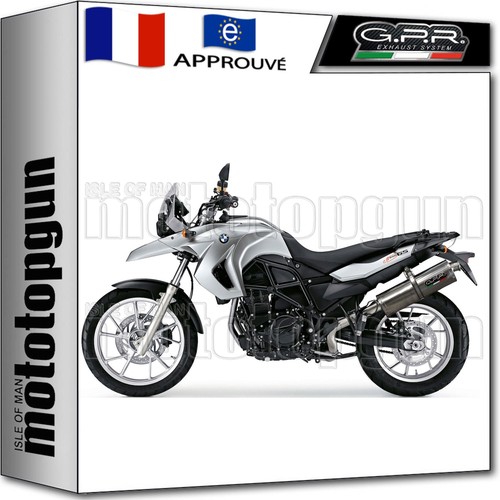 GPR Furore Nero Silencieux Slip-On Homologué Pour BMW F 650 GS 2000/03 - Échappement Sport Oval Italien