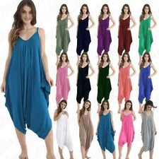 Ladies Cami Lagenlook Romper Baggy Harem Playsuit Women Jumpsuit Dress Plus Size