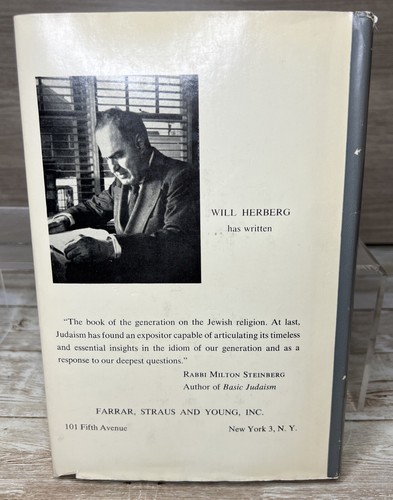 VTG Judaism and the Modern World Will Herberg ~ HC/DJ 1st Edition (1951) - Foto 2 di 21
