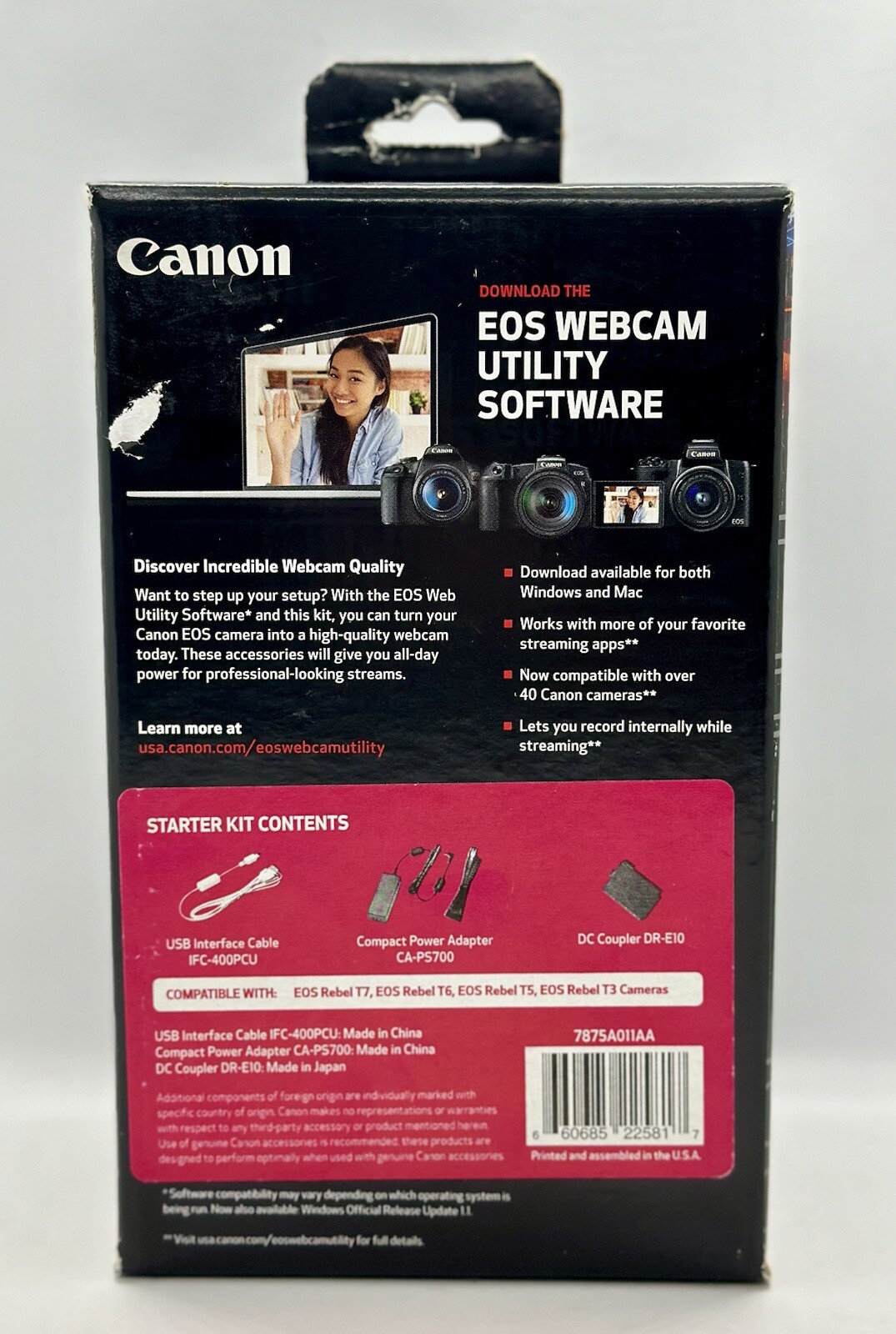 Canon EOS cam Accessories Starter Kit for EOS Rebel T7 T6 T5 T3 7875A011AA eBay