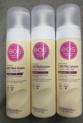 EOS Evolution of Smooth Shea Butter Shave Cream Vanilla Bliss 3 Bottle Pack   