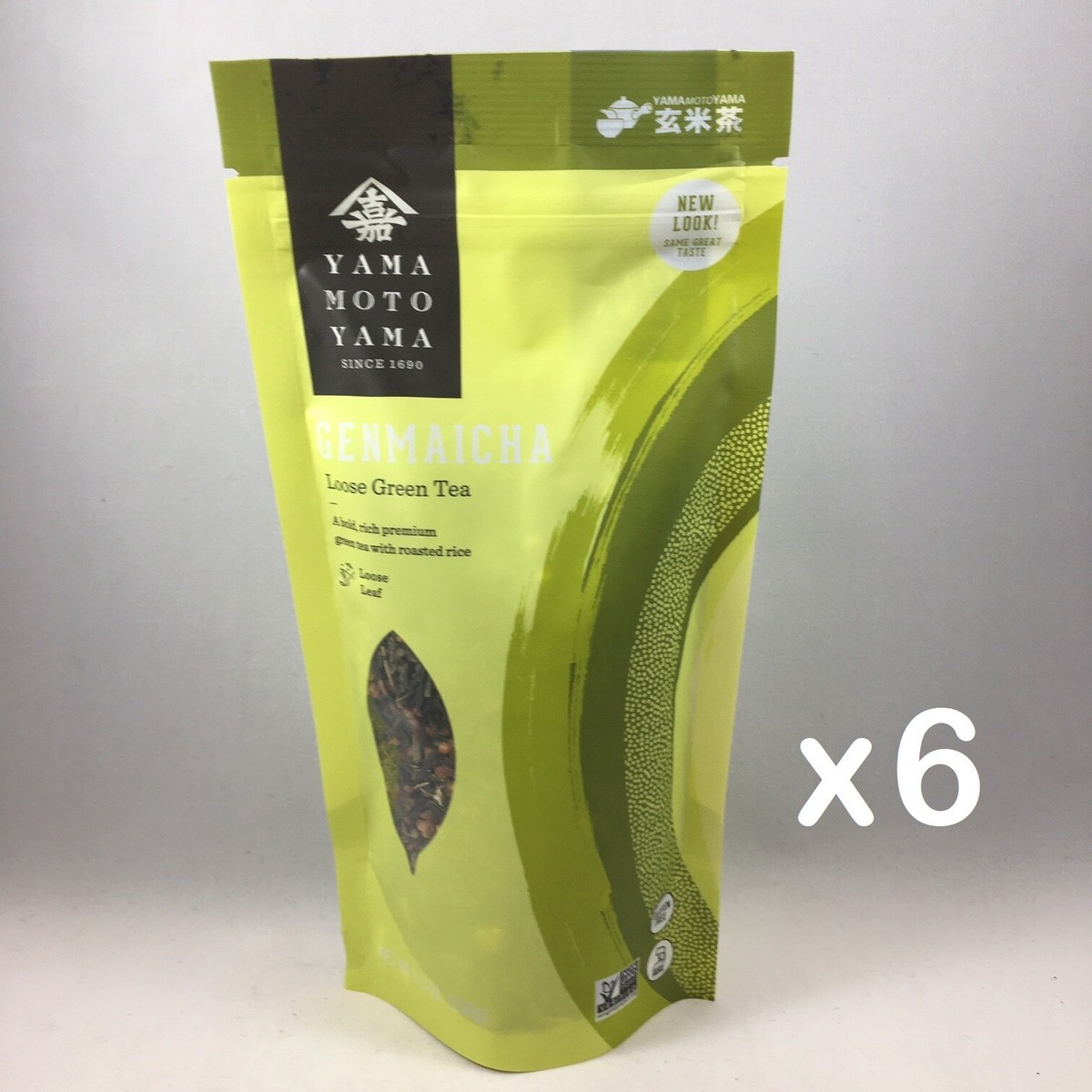 Pack of 6 Japanese Yamamotoyama Genmaicha Green Tea w/ Roasted