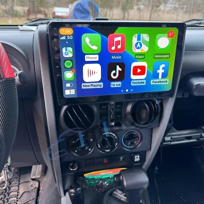 VORALLY For Jeep Wrangler JK 2007-2010 Android14 Apple Carplay Radio Stereo Headunit GPS